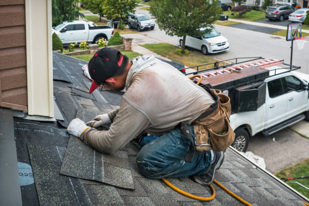 Professional Emergency Roof Repair technician working in Maplewood, NJ